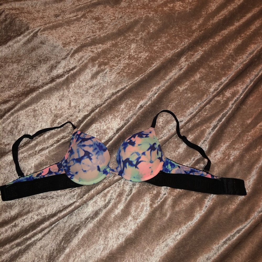 Pink Wear Everywhere Push-up Tie-dye Bra